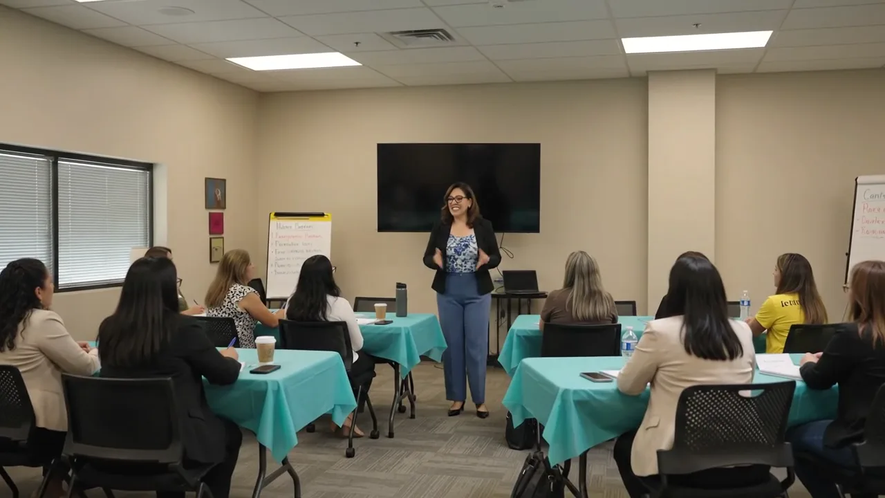 Lizet Barriga-Arroyo facilitating a Collective Love Coaching workshop